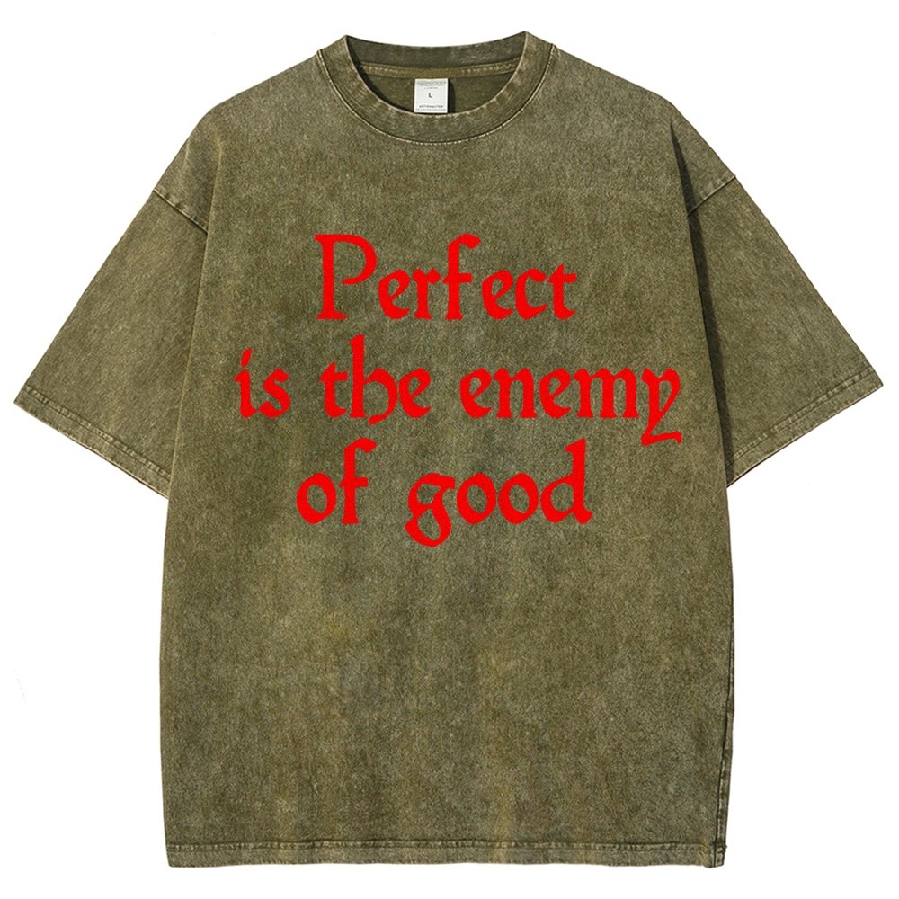 Perfect Is The Enemy Of Good - Voltaire Vintage Distressed T-shirt