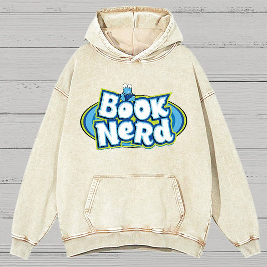 Book Nerd Vintage Distressed Hoodie