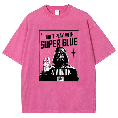 City Safety Tip Keep away from super glue Vintage Distressed T-shirt