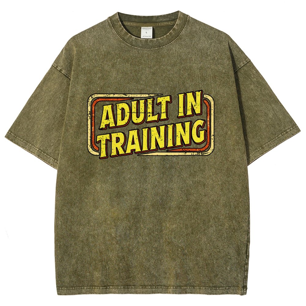 Adult In Training Vintage Distressed T-shirt