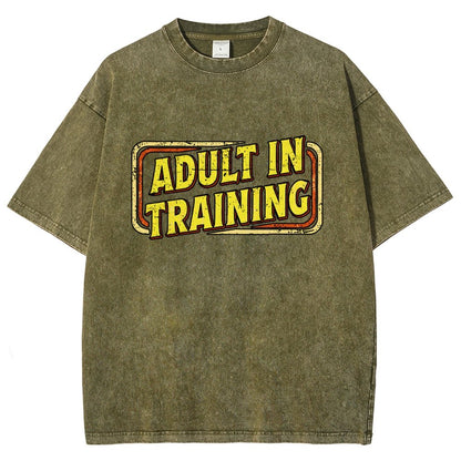 Adult In Training Vintage Distressed T-shirt