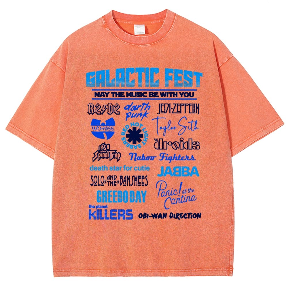 Galactic Fest Vintage Distressed T-shirt