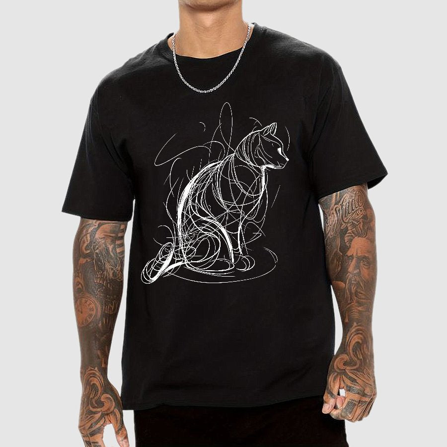 Cat Lines Geek T-Shirt