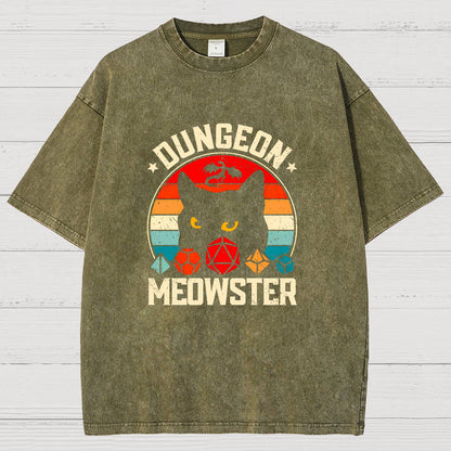 Dungeon Meowster Vintage Distressed T-shirt