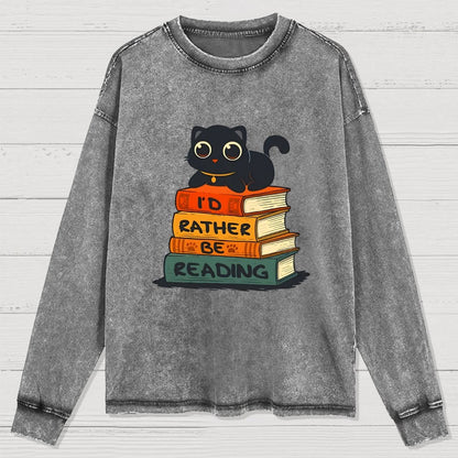 I'd Rather Be Reading Washed Long Sleeve Tee