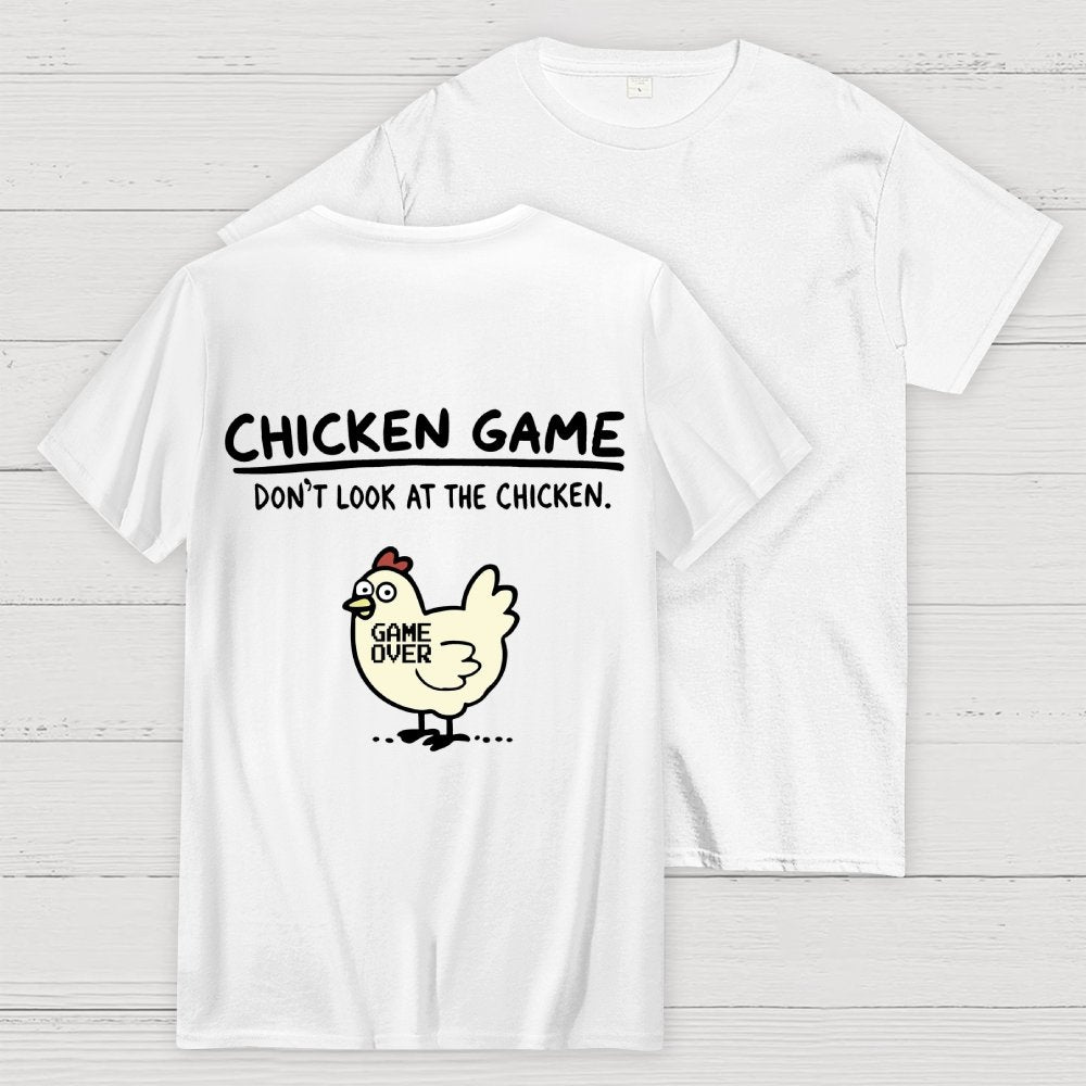 Chicken Game Back Printing Geek T-Shirt