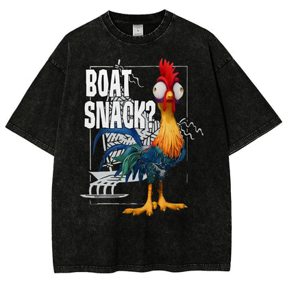 Boat Snack  Chicken Vintage Distressed T-shirt