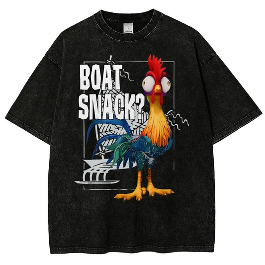 Boat Snack  Chicken Vintage Distressed T-shirt