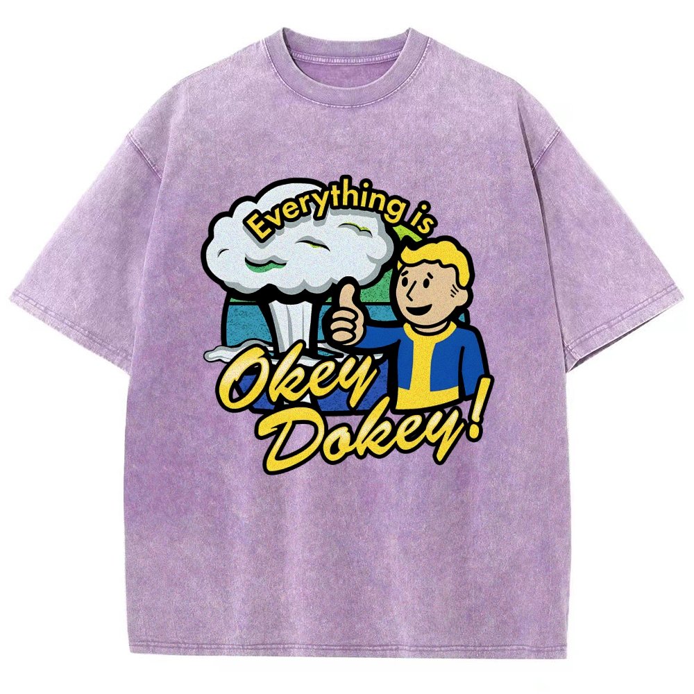 Everything Is Okey-Dokey Vintage Distressed T-shirt