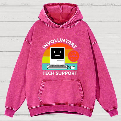 Overthinking Mode ON! Involuntary Tech Support Vintage Distressed Hoodie