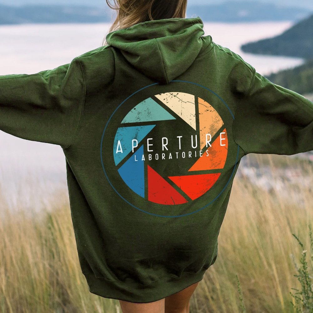 Aperture Printed Back Unisex Cotton Hoodie