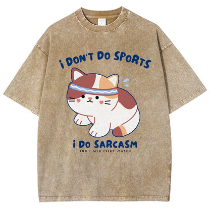 I Don't Do Sports I Do Sarcasm Vintage Distressed T-shirt