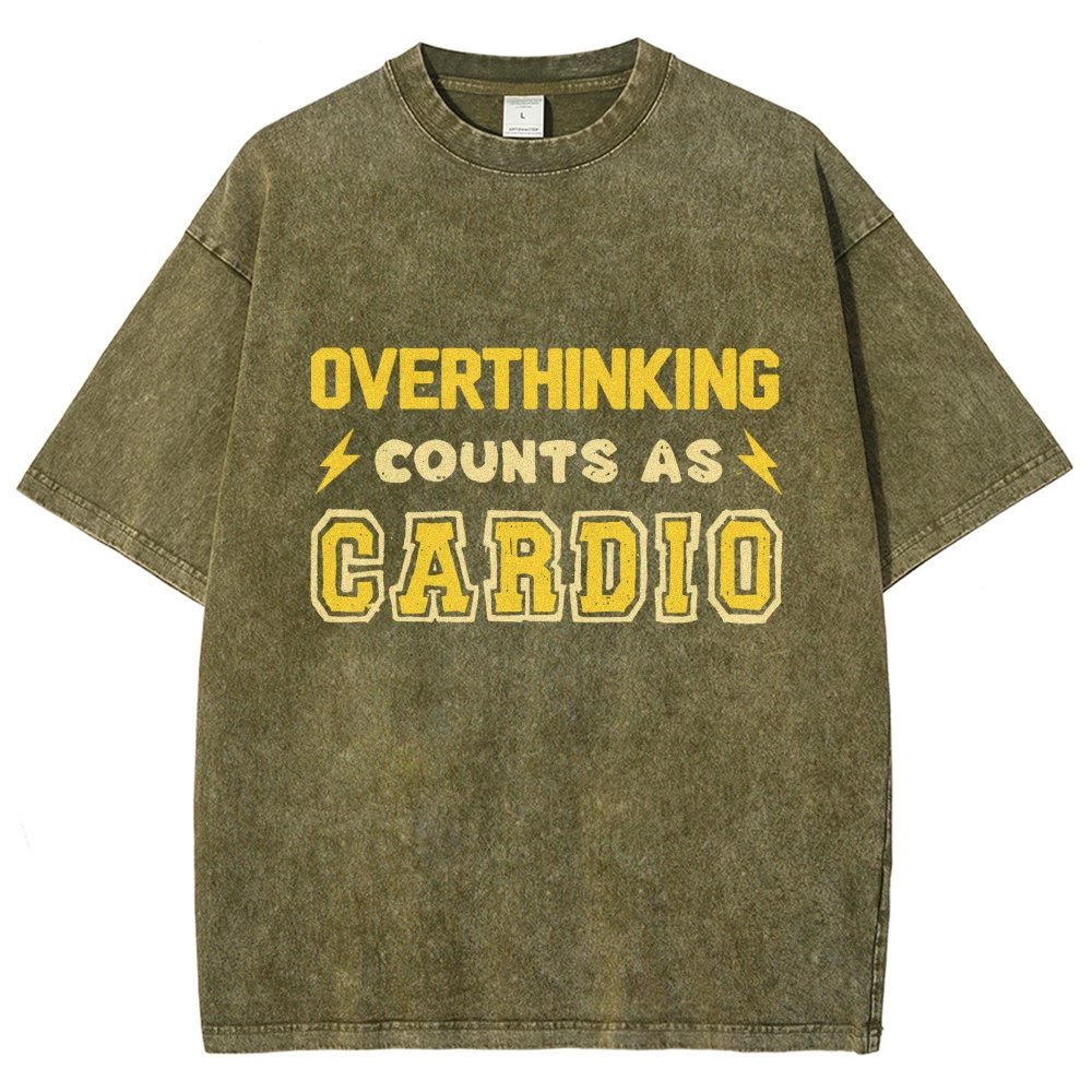 Overthinking Counts As Cardio Vintage Distressed T-shirt