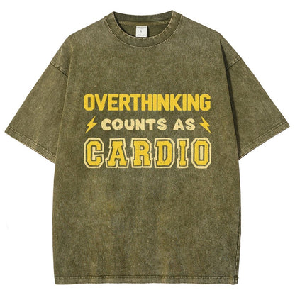 Overthinking Counts As Cardio Vintage Distressed T-shirt