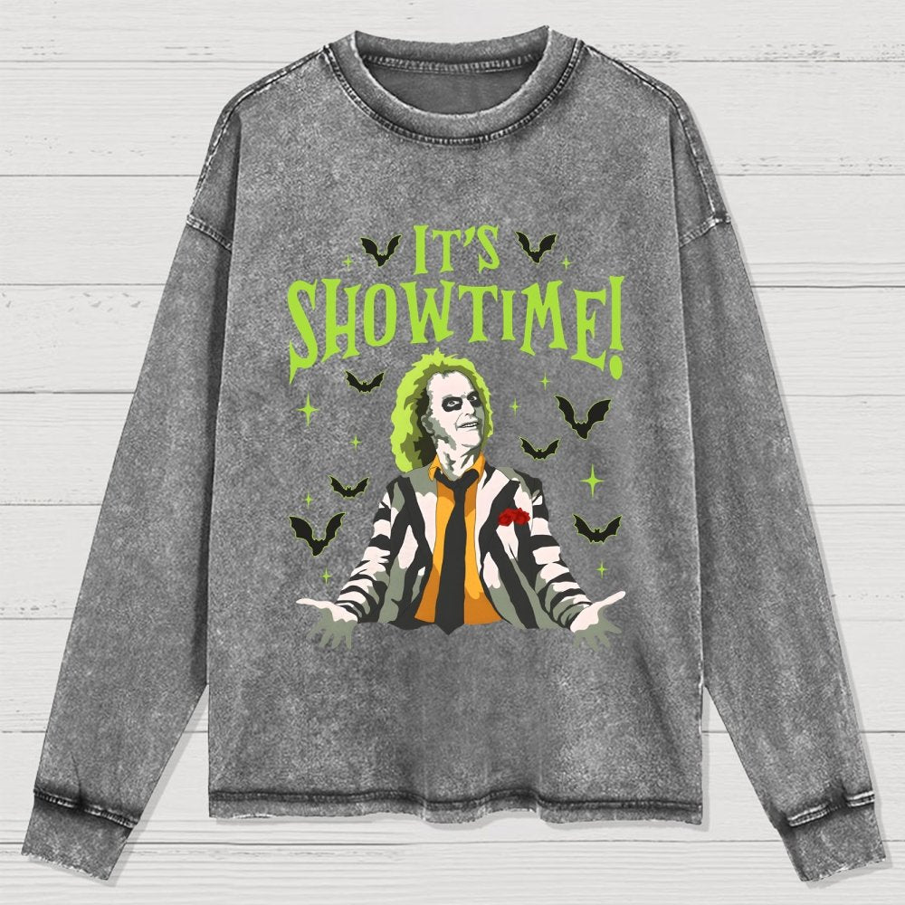 Its Showtime Washed Long Sleeve Tee