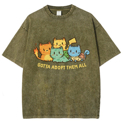 Gotta Collect Them All Vintage Distressed T-shirt