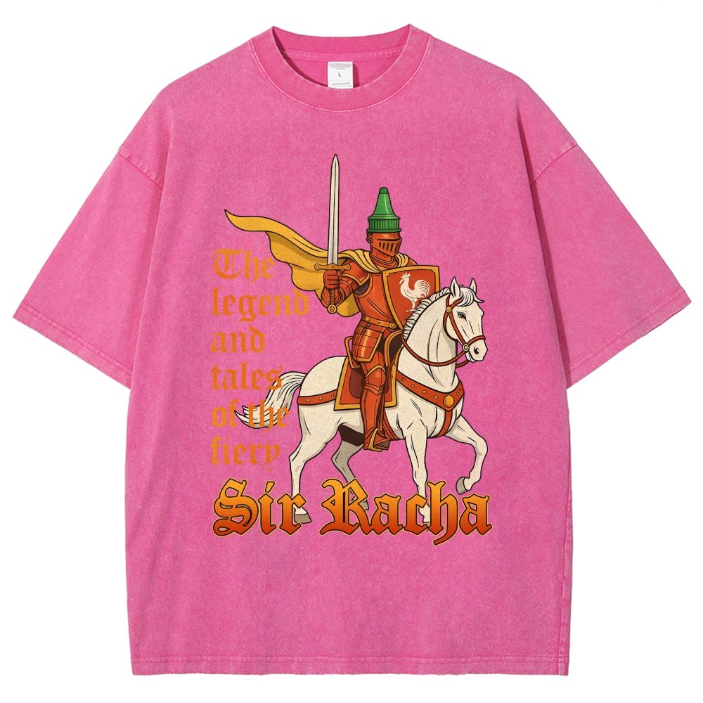 Sir Racha Art Print Vintage Distressed T-shirt