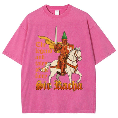 Sir Racha Art Print Vintage Distressed T-shirt