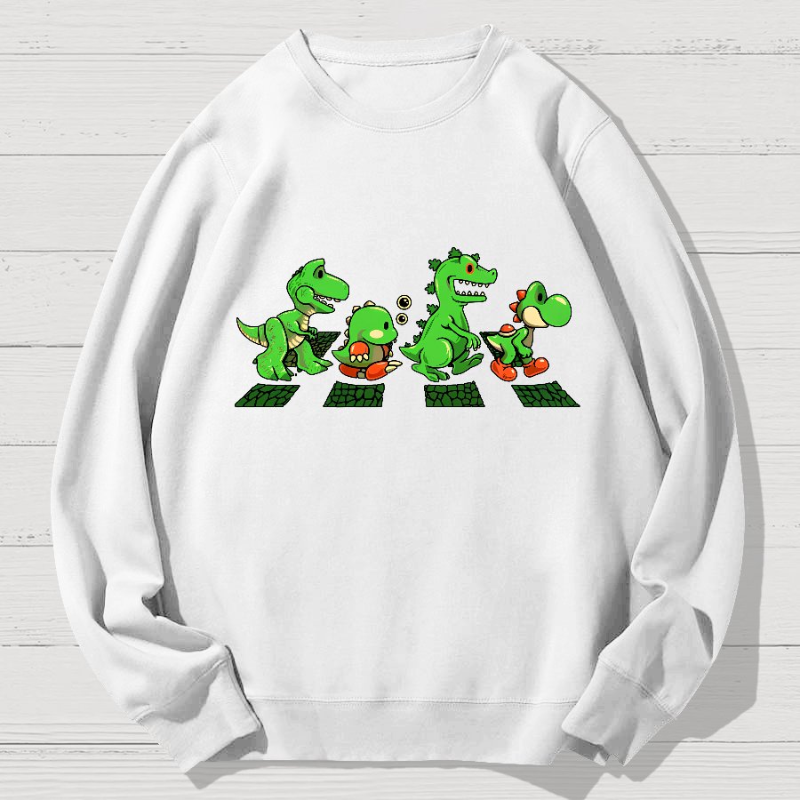 Green Scaly Road Geek Cotton Sweatshirt