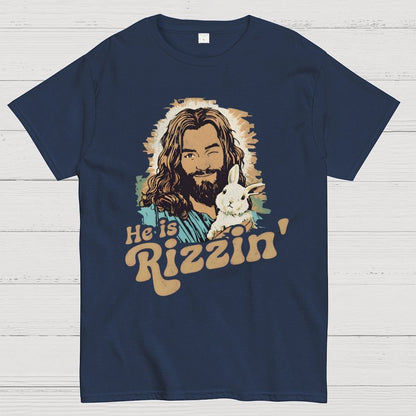 He Is Rizzin' Easter Geek T-Shirt