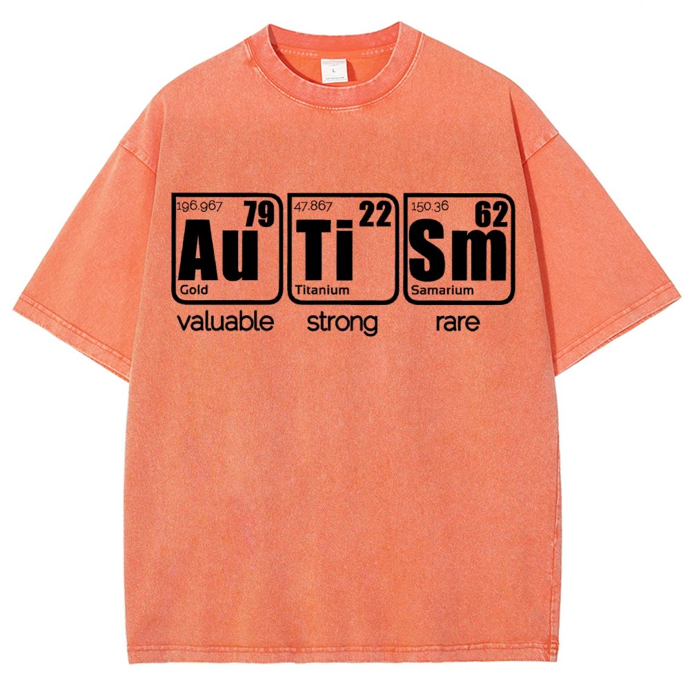 Autism Periodic Table Vintage Distressed T-shirt