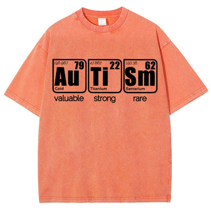 Autism Periodic Table Vintage Distressed T-shirt