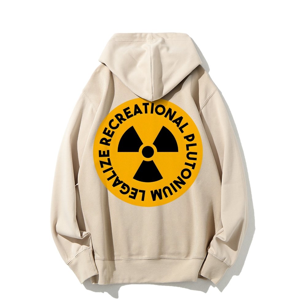 Legalize Recreational Plutonium Printed Back Unisex Cotton Hoodie