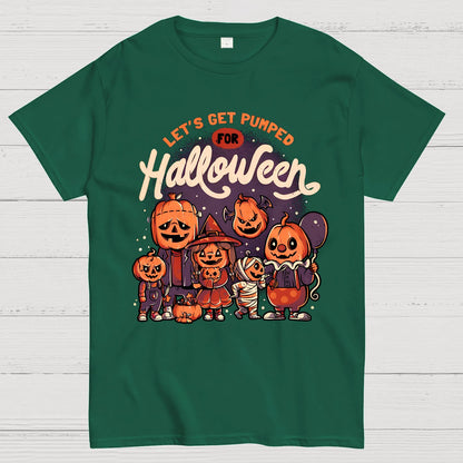 Pumped for Halloween - Cute Pumpkin Geek T-Shirt