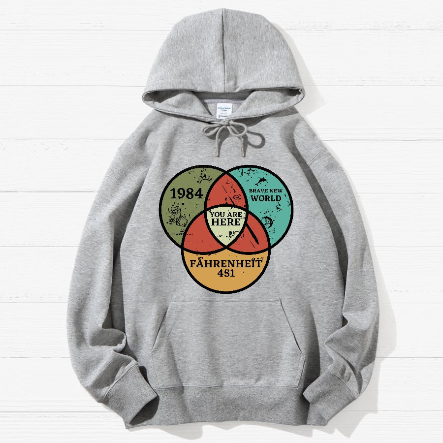 You Are Here Geek Cotton Hoodie