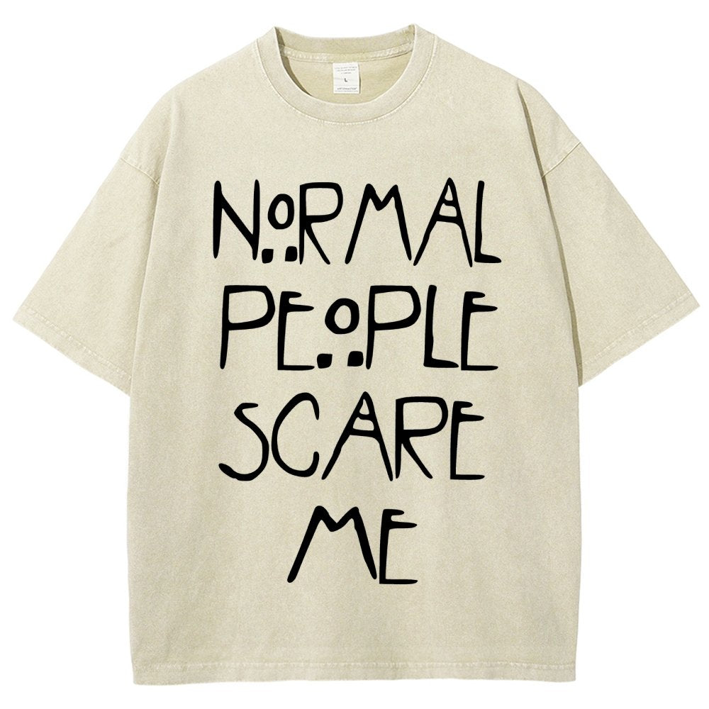 Normal People Scare Me Vintage Distressed T-shirt
