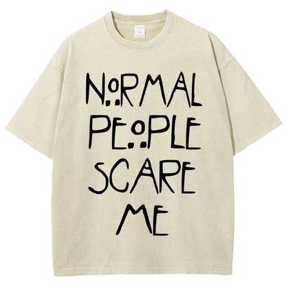 Normal People Scare Me Vintage Distressed T-shirt