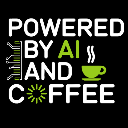Powered By AI And Coffee Geek T-Shirt