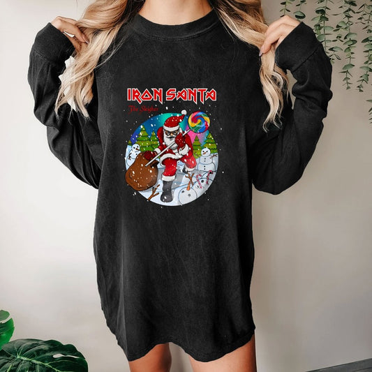 Iron Santa Washed Long Sleeve Tee