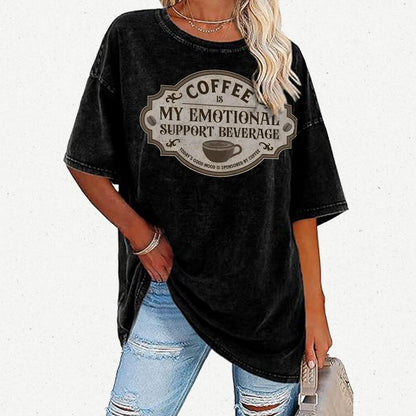 My Emotional Support Beverage Vintage Distressed T-shirt