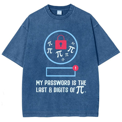 My Password the last digits Pi Day Vintage Distressed T-shirt