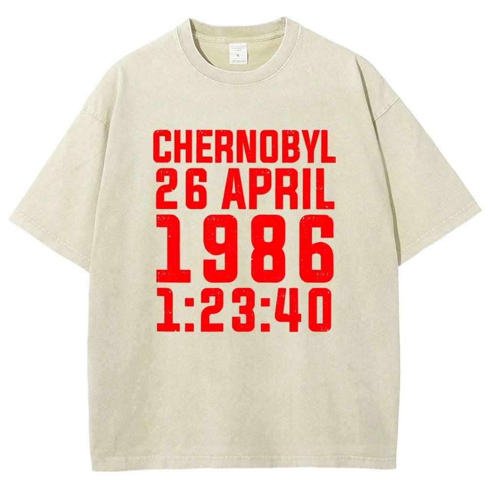 Chernobyl Nuclear Disaster Date And Time Vintage Distressed T-shirt