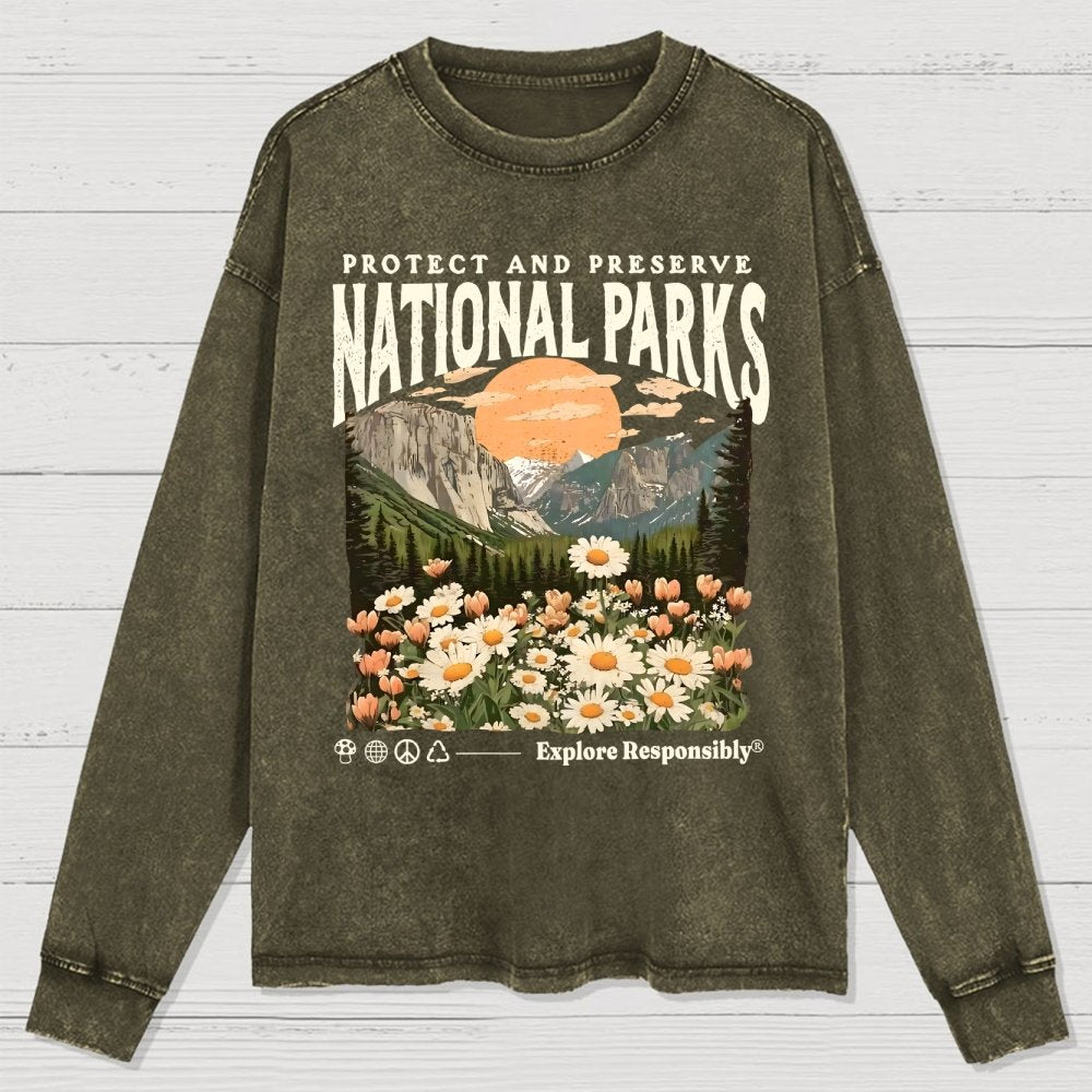 National Parks Washed Long Sleeve Tee