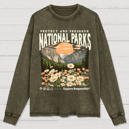National Parks Washed Long Sleeve Tee