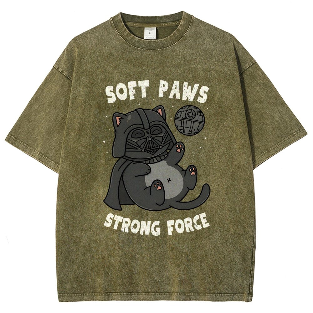 Soft Paws Strong Force Vintage Distressed T-shirt