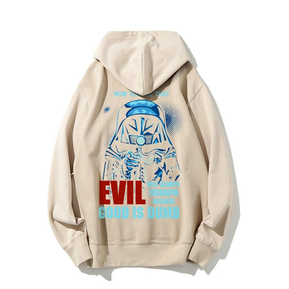 Good Is Dumb Printed Back Unisex Cotton Hoodie