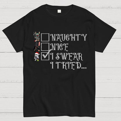 I Swear I Tried Christmas Geek T-Shirt