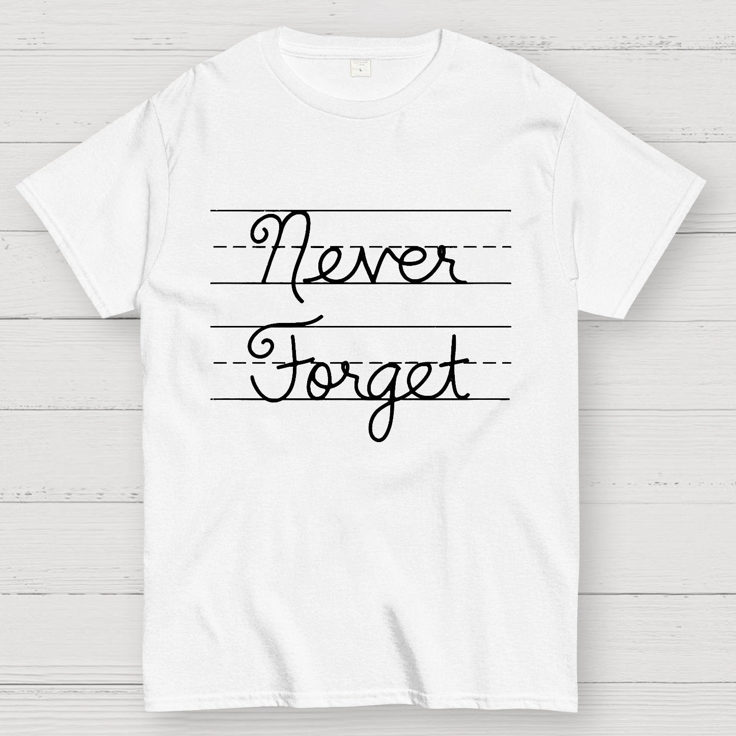 Cursive - Never Forget Geek T-Shirt