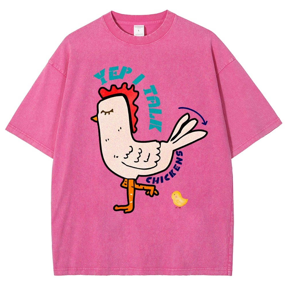 Best Yep I Talk To Chickens Vintage Distressed T-shirt