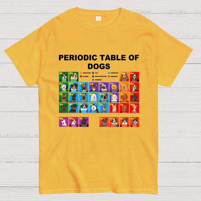 Periodic Table of Dogs, Dog Lover, Funny Science Geek T-Shirt