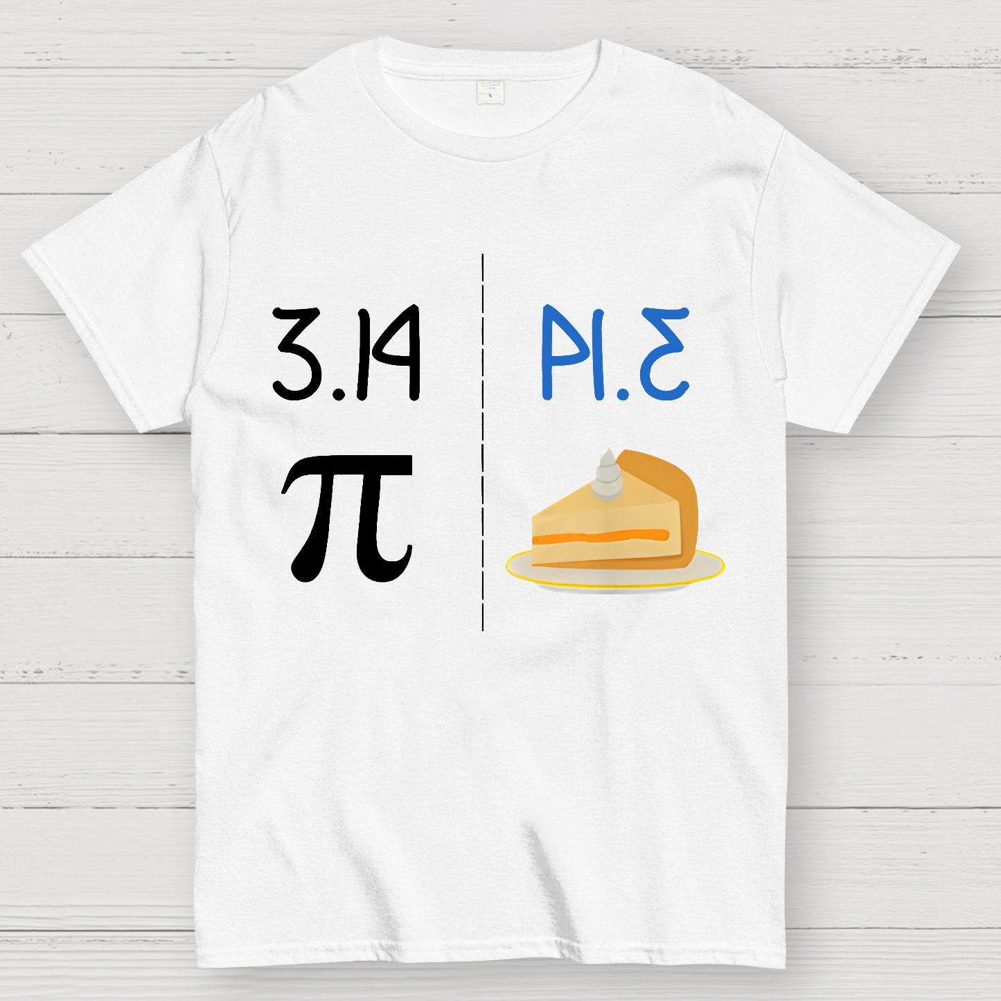 Funny PI Mirror Image Of 3.14 Is PIE Geek T-Shirt