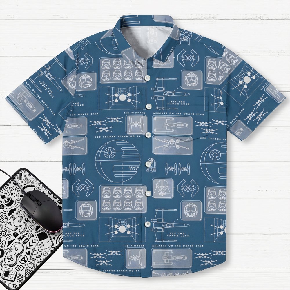 Space Fleet Geek Hawaiian Shirt