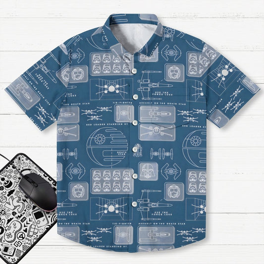 Space Fleet Geek Hawaiian Shirt