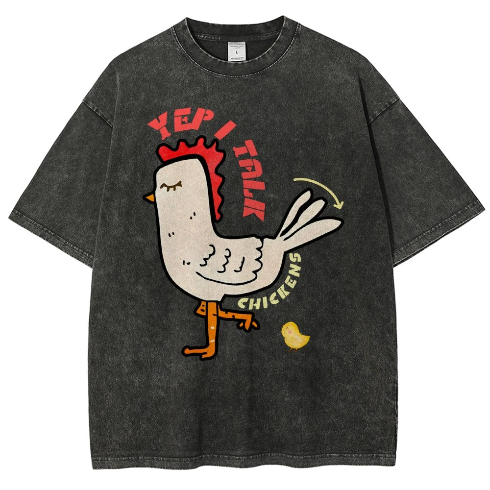 Best Yep I Talk To Chickens Vintage Distressed T-shirt
