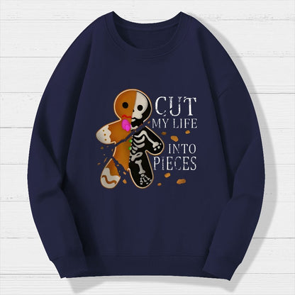 Cut My Life Into Pieces Gingerbread Geek Cotton Sweatshirt