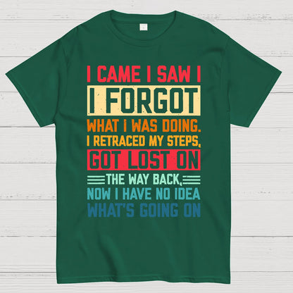 I Came I Saw I Forgot What I Was Doing Sarcastic Geek T-Shirt